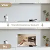 Champagne - Bed - Bubbels keuken achterwand spatscherm klein -voor_na_NL