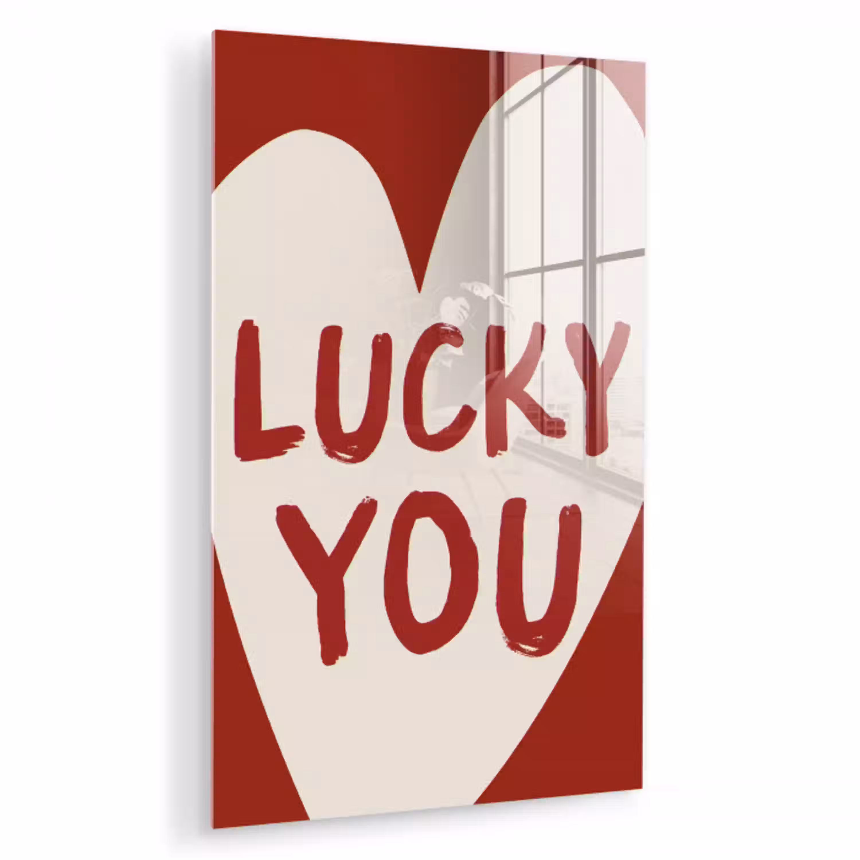 Lucky - Hart - Rood plexiglas 5mm klein -zzzproduct_nieuw