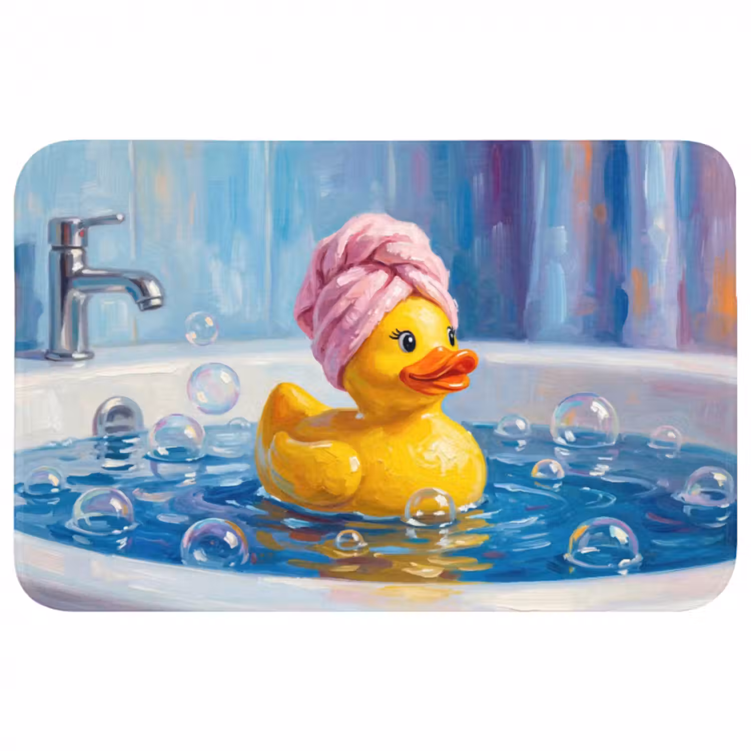 Badematte - Kreativ - Gummiente - Farbenfroh