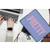 Pretty - Roze - Blauw - Golvend laptophoes neopreen klein -bureau