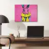 Konijn - Felroze - Sjaal - Abstract PET vilt klein -sfeer5