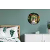 Doorkijk - Bloemen - Natuur - Bloementuin Wandcirkel aluminium klein -slaapkamer