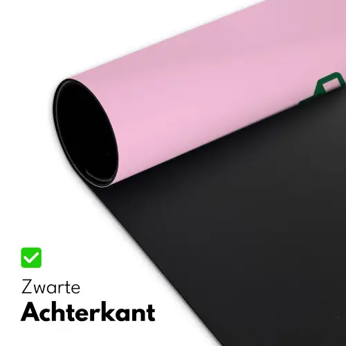 Groen - Teskt - This is art - Roze Muismat XXL klein -sfeer2