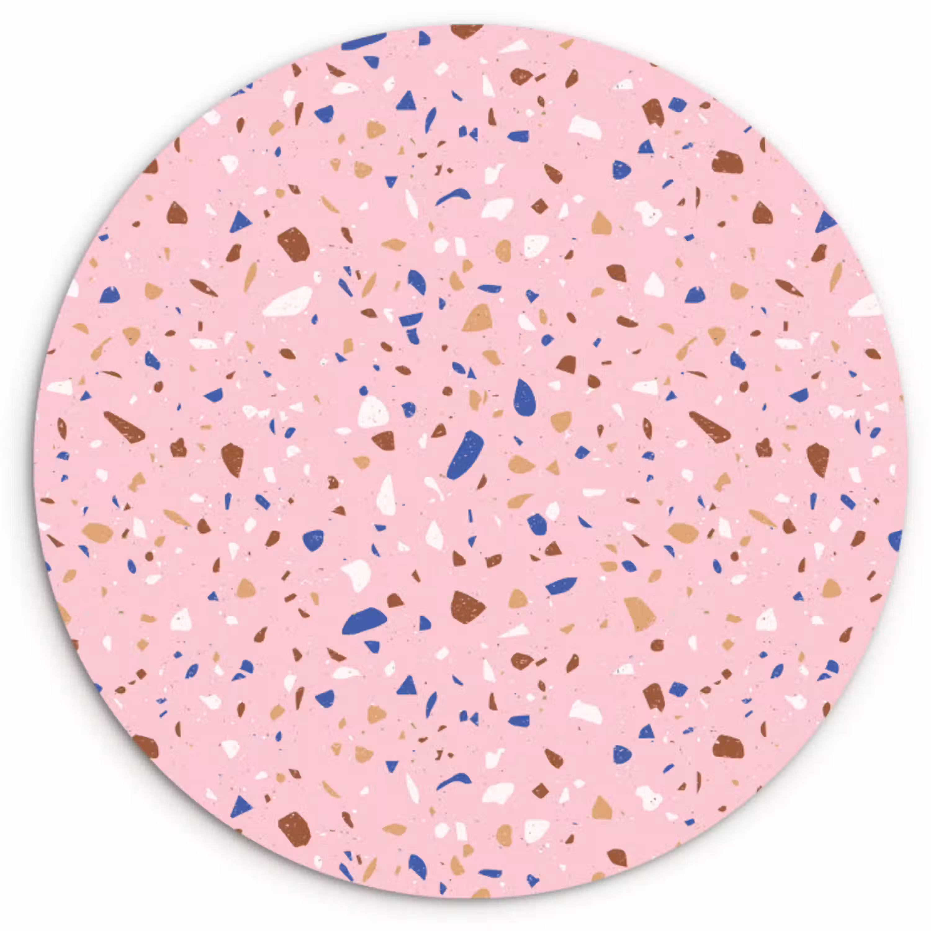 Terrazzo -  Patroon - Kleurrijk - Roze Wandcirkel plexiglas klein 852 -3d