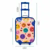 Vrolijk Smiley-patroon Kinderkoffer - Blauw klein -productfoto_formaten