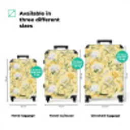 Bloesem patroon geel NBS - Handbagage koffer - Kinderen Unisex middel zzzzzzVergelijking_3EN
