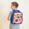 Vrolijk Smiley-patroon Kinderrugzak - Blauw middel -sfeer2