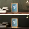 Paardenbloem - Wind - Blauw Light Box met kabel (Tafellamp) klein -sfeer3