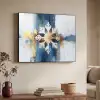 Abstract - Winter - Sneeuwvlok - Sneeuw - Goud Textielframe - compleet frame klein -sfeer3