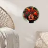 Vrouw - Chocolade - Frambozen - Aardbeien - Koekjes Wandcirkel behangsticker klein -sfeer4