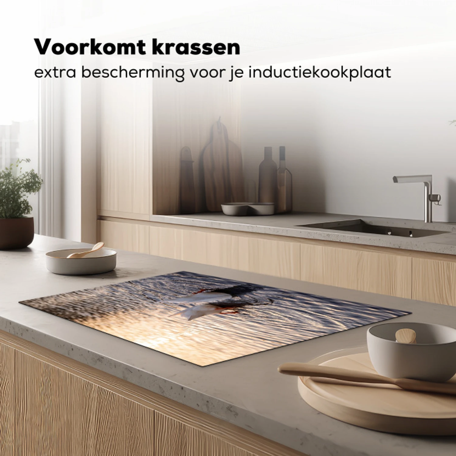 Eenden - Water - Natuur Inductie beschermer vinyl 3mm klein -sfeer1