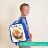 Voetbalvibes - Verf - Oranje Kinderrugzak - Blauw middel -sfeer3_NL