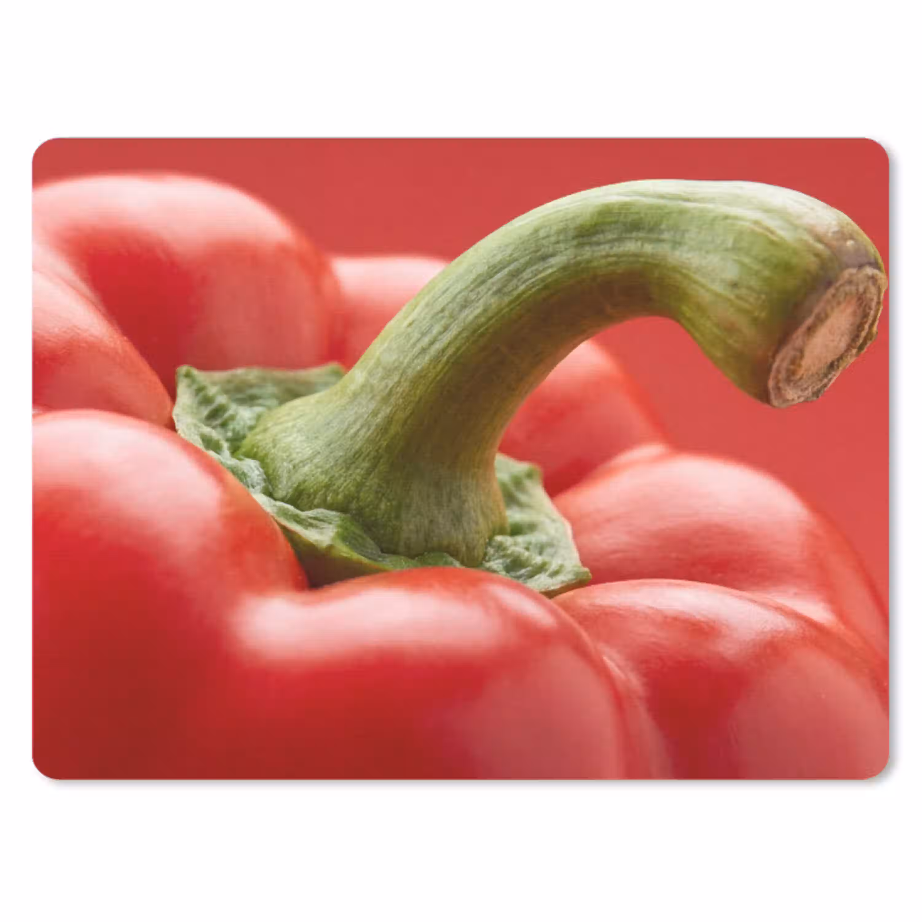 Eten - Paprika - Rood muismat rubber klein -3d