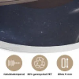 Planeten - Saturnus - Ruimte Akoestische PET Vilt - Rond klein -closeup_NL