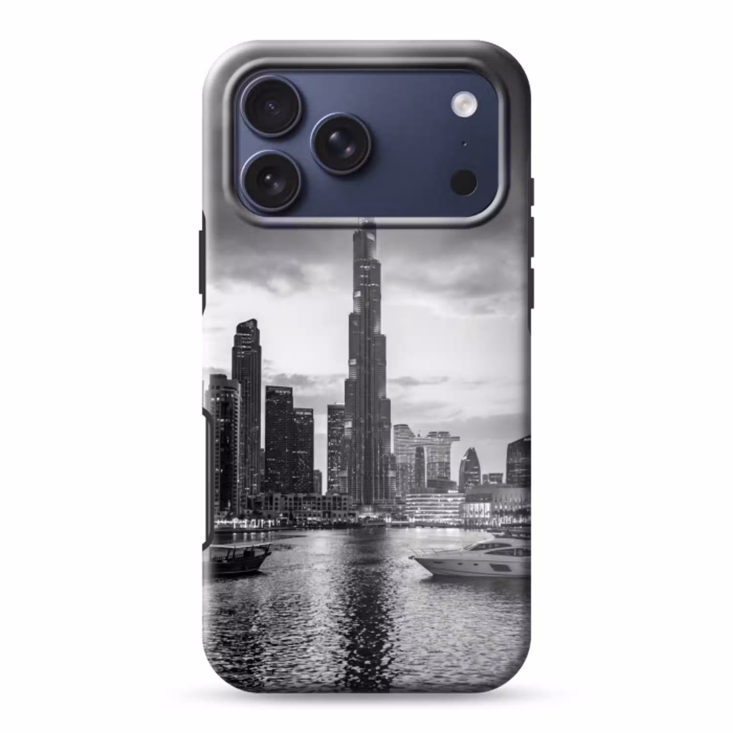 Stad - Skyline - Architectuur - Avond - Zwart-wit Toughcase MagSafe Apple iPhone 17 Pro Max klein -3d