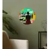 Vrouw - Keuken - Katten - Doorkijk Wandcirkel behangsticker klein -sfeer2