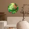 Aap - Jungle - Jongens - Meisjes - Bloemen - Kids Wandcirkel kunststof plaat 5mm dik klein -sfeer1