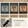 Vrouw - Beige - Bloem - Modern - Portret Light Box met batterij (Wandlamp) middel -USP_lichtkleurNL