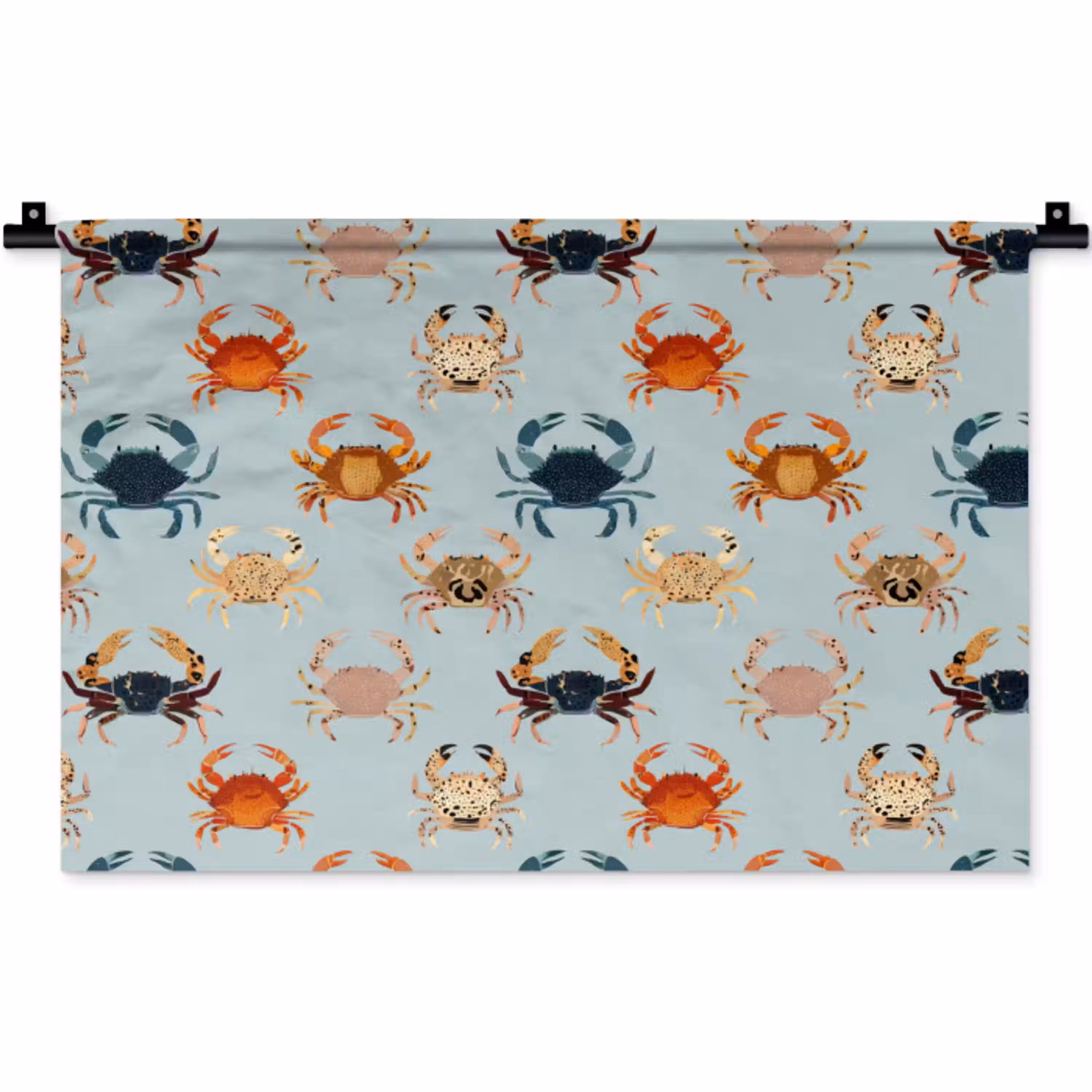 Krabben - Speels - Kleurrijk Wandkleed katoen klein 269 -zz3d