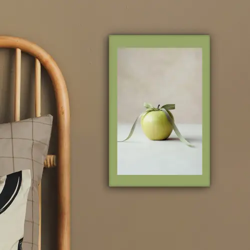 Groen - Appel - Strikje canvas 2cm klein -sfeer3