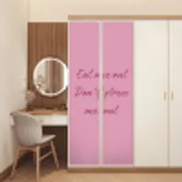 Eat me out don't stress me out - Roze - Handgeschreven deurposter klein -sfeer3