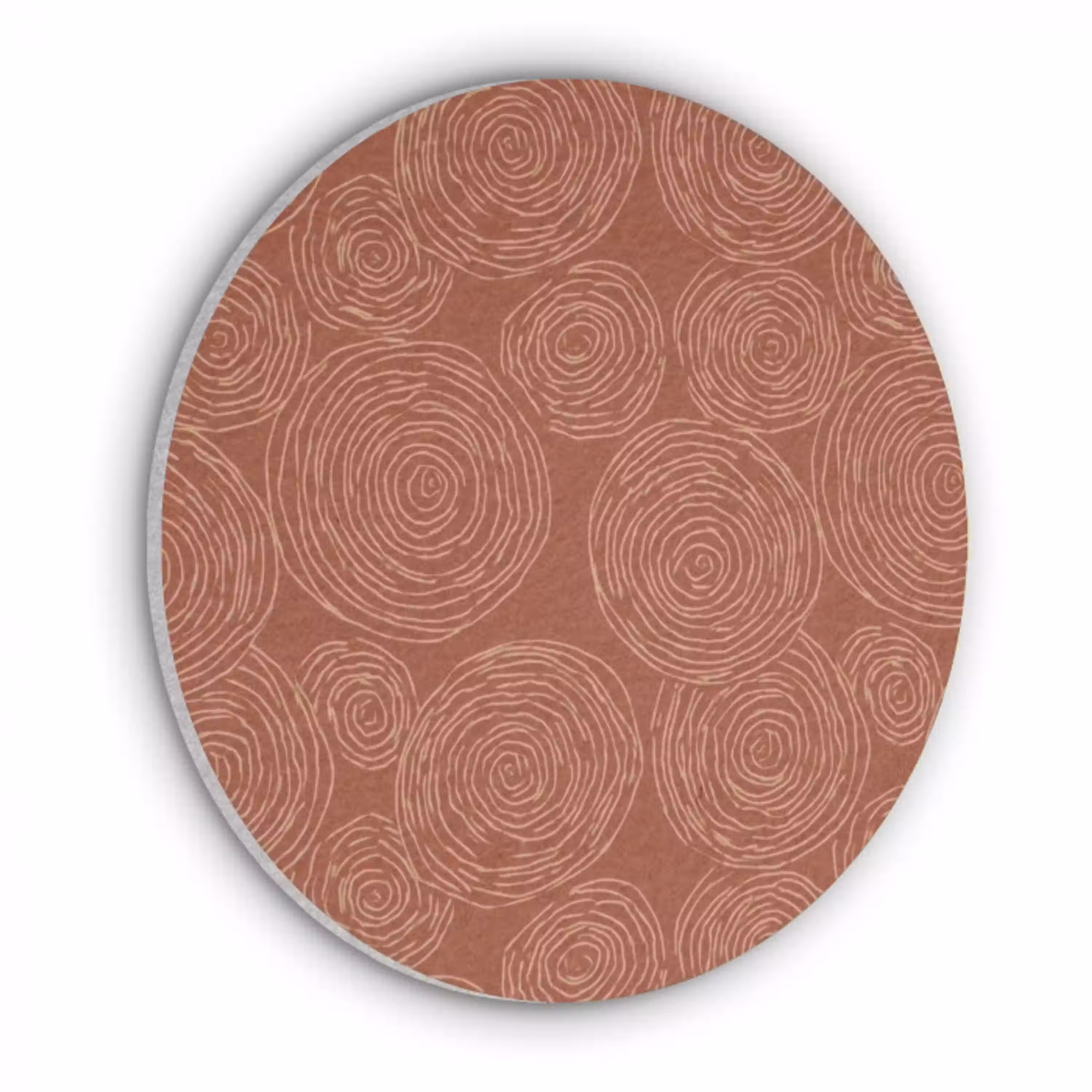 Cirkels - Abstract - Artistiek - Terracotta Akoestische PET Vilt - Rond klein 838 -3d