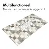 Patroon - Dambord - Houtnerf Muismat XXL klein 681 -sfeer4