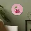 Disco - Kersen - Roze Akoestische PET Vilt - Rond klein -sfeer2