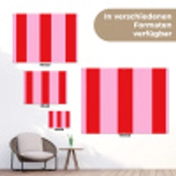 Strepen - Klassiek - Roze tuinposter los doek klein 239 -Xsfeer9_DE