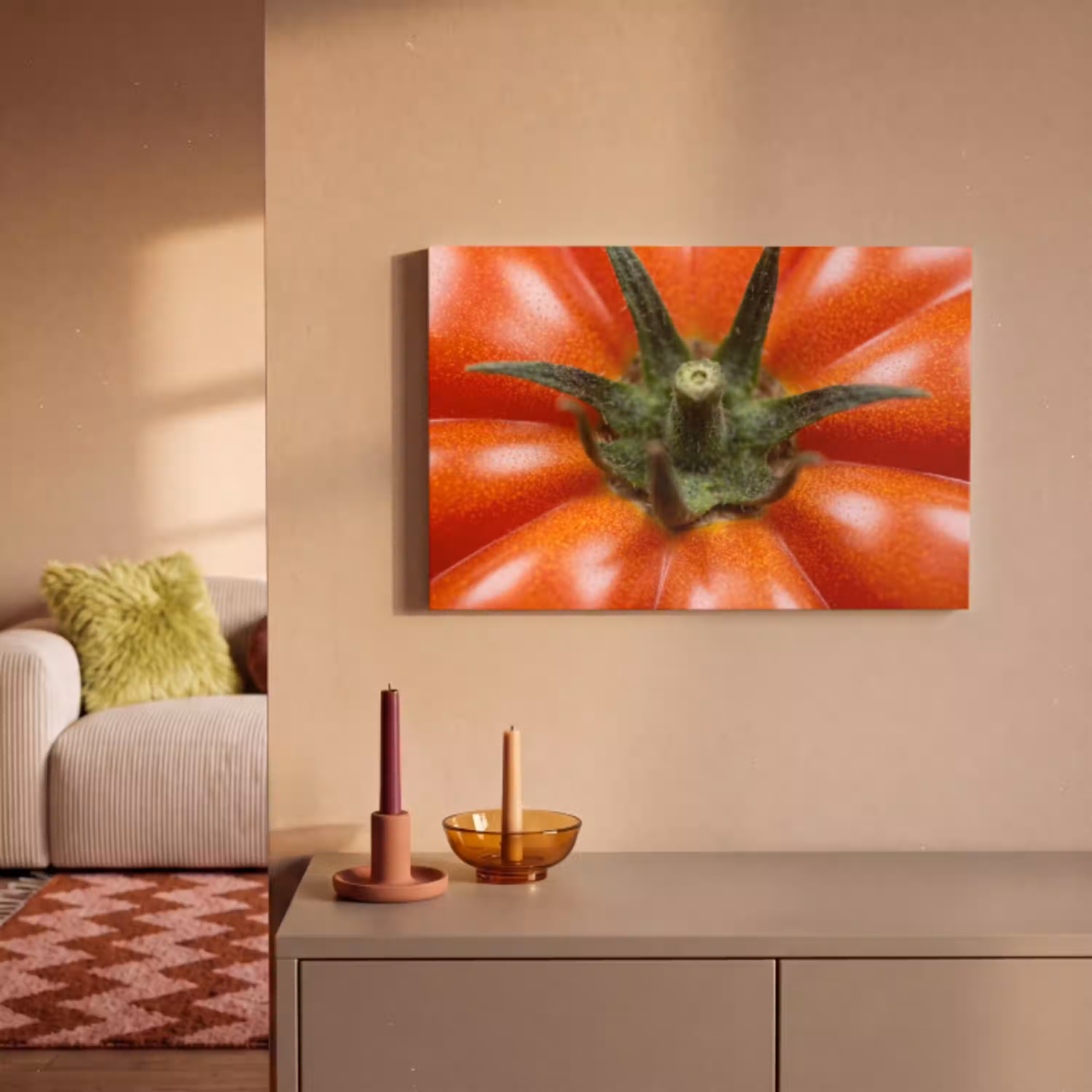 Eten - Tomaat - Rood canvas 2cm klein -sfeer1