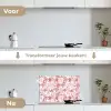 Aap - Oerwoud - Rood keuken achterwand spatscherm klein 900 -voor_na_NL
