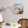 Raam - Zee - Kust - Natuur - Doorkijk - Strand - Waddenzee Wandcirkel kunststof plaat 5mm dik klein -sfeer4