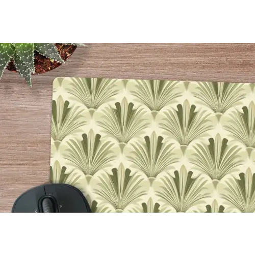 Klassiek - Waaier - Groen muismat rubber klein 262 -closeup