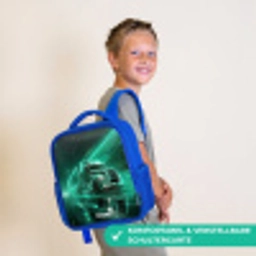 Vrachtwagen - Neon - Groen - Stad Kinderrugzak - Blauw middel -sfeer3_DE
