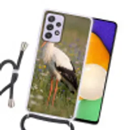Ooienvaar - Bloemen - Weide - Kleurrijk Hoesje Samsung Galaxy A52 5G met koord klein -sfeer1