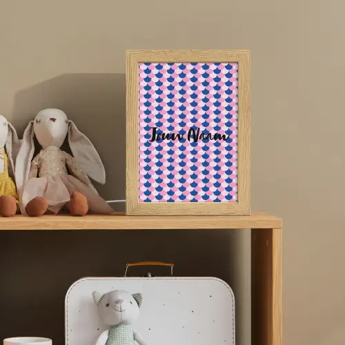 Schubben - Patroon - Blauw - Roze Light Box met kabel (Kinderlampje) klein -sfeer2_kind