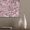 Bloemen - Rozen - Natuur - Roze - Botanisch PET vilt klein -sfeer6_closeup