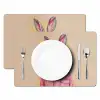 Grijs - Konijn - Blouse - Strik Placemat vinyl groot -zzsfeer2_Kitchenyeah-website