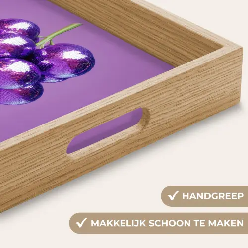Druif - Disco - Glitter - Paars Dienblad Rechthoek middel -USP_HandgreepNL