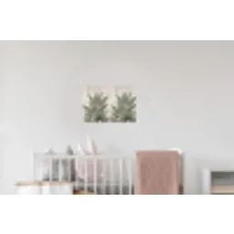 Bananenbladeren - Beton - Groen Muursticker klein -kinderkamer