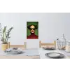Vrouw - Groen - Bril - Aesthetic - Modern Muursticker klein -eettafel
