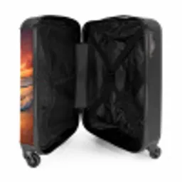 Golvende zee bij zonsondergang NBS - Handbagage koffer - Unisex middel -binnenkant
