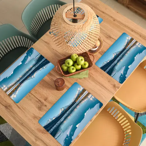 Landschap - Winter - Meer - Bergen - Uitzicht - IJs Placemat vinyl groot -zzsfeer5_Kitchenyeah-website