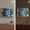 Kwallen - Zee - Wit - Golven Light Box met batterij (Wandlamp) middel -sfeer3