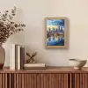 Zonsondergang Frankfurt - Stad - Skyline - Water Light Box met kabel (Tafellamp) klein -sfeer2
