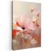 Bloemen - Watercolor - Roze - Abstract - Kunst canvas 2cm klein -z3d