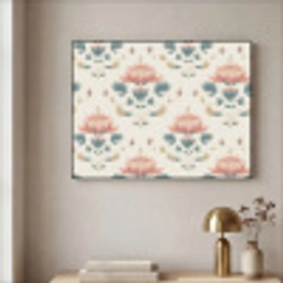Lotus - Bloemen - Roze Textielframe zwart klein 947 -sfeer2