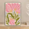 Bloemen - Bladeren - Abstract - Roze canvas 2cm klein -sfeer1