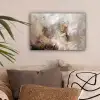 Verf - Abstract - Beige - Kunst canvas 2cm klein -sfeer1