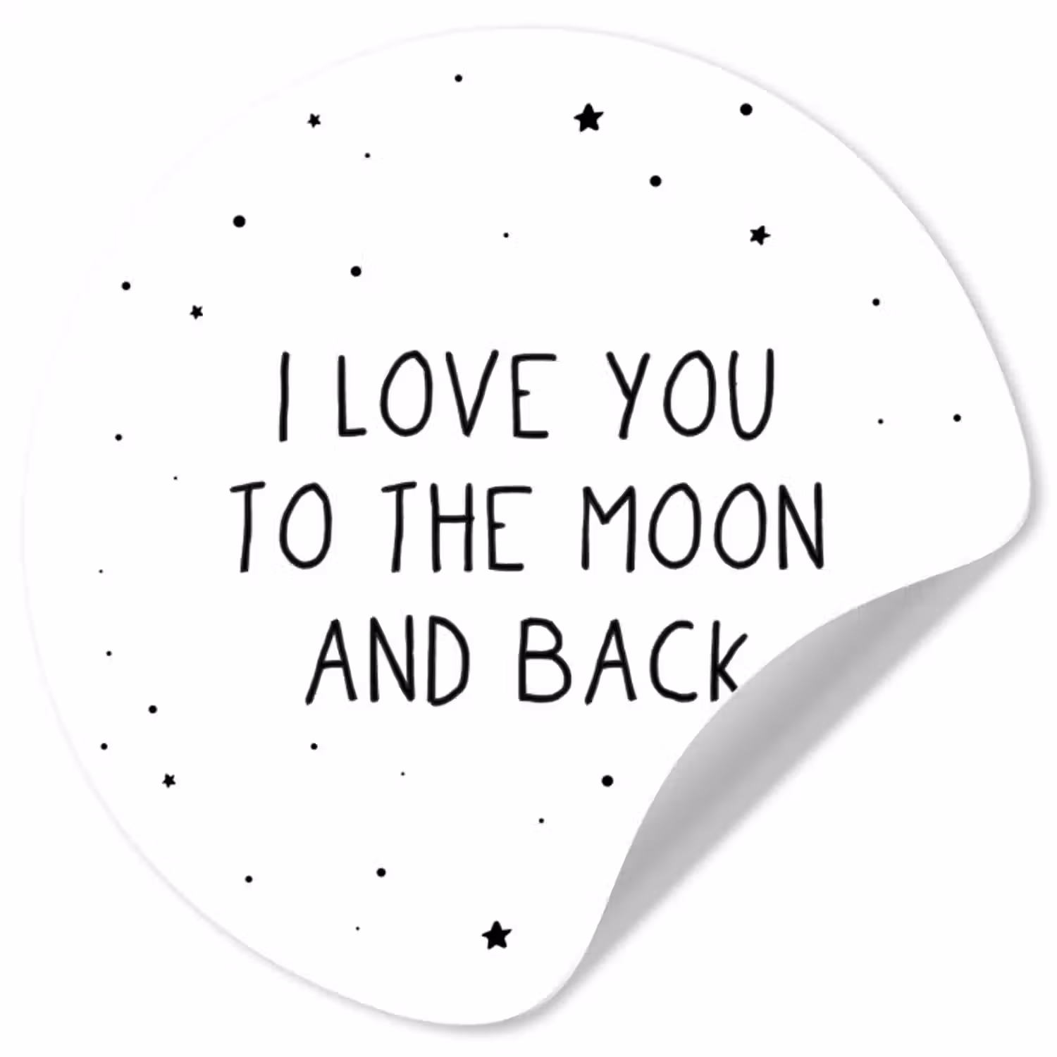 Behangcirkel - Quotes - I love you to the moon and back - Baby - Liefde - Spreuken